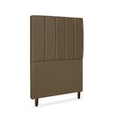 Ver imagem 3 de Cabeceira Estofada Cama Box Solteiro Carla 110cm Linho:marrom