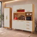 Ver imagem 1 de Kit Armário Multiuso Toronto + Armário de Cozinha Caribe 100% MDF Yescasa