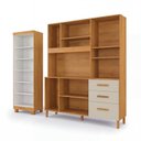 Ver imagem 4 de Kit Armário Multiuso Toronto + Armário de Cozinha Caribe 100% MDF Yescasa