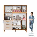 Ver mais imagens de Kit Armário Multiuso Toronto + Armário de Cozinha Caribe 100% MDF Yescasa