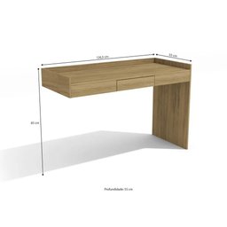 Mesa Escrivaninha de Canto 1,26m 1 Gaveta Versa L567 Kappesberg Itapuã - 2