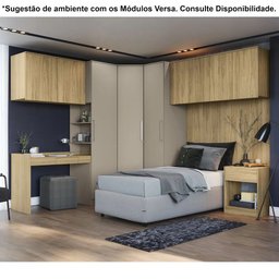 Mesa Escrivaninha de Canto 1,26m 1 Gaveta Versa L567 Kappesberg Itapuã - 4