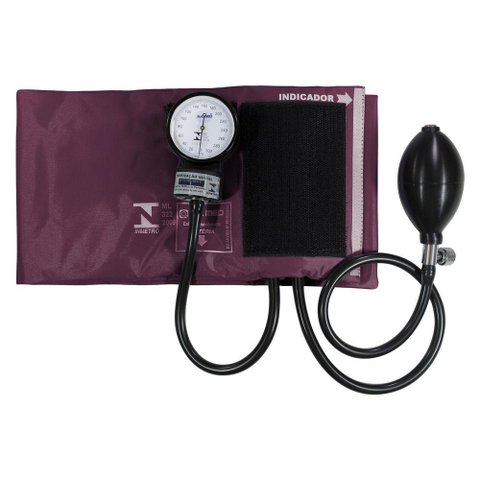 Aparelho de Pressão P.a.med Adulto Nylon Fecho de Contato Bordô