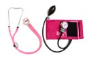 Ver imagem 1 de Aparelho Pressão Adulto Nylon Fecho de Contato Rosa + Estetoscópio Rappaport P.A. MED