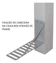 Ver imagem 3 de Cabeceira Casal para Cama Box 140x128cm Veludo Espuma D20 - Cinza