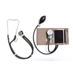 Aparelho Pressão Adulto Nylon Fecho de Contato Cinza + Estetoscópio Rappaport P.a. Med - 1