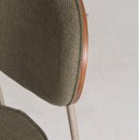 Ver mais imagens de Cadeira de Jantar Lue Estofada Costas Madeira / Base Champagne / Tecido Verde