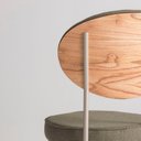 Ver imagem 2 de Cadeira de Jantar Lue Estofada Costas Madeira / Base Champagne / Tecido Verde