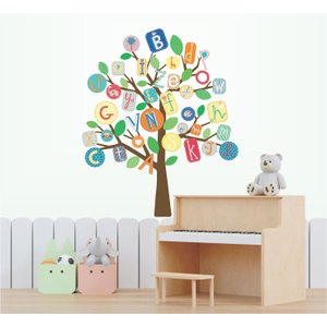 Adesivo de Parede Árvore Alfabeto Infantil