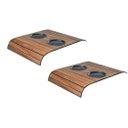 Ver imagem 1 de Kit 2 Esteira Flex Para Braço De Sofá Com Porta Copos Ipê