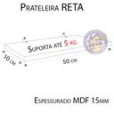 Ver imagem 2 de Kit 4 Prateleira Reta 40x10 Marrom Mdf Decorativos