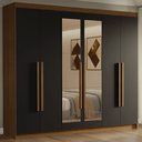 Ver imagem 1 de Guarda-roupa Casal 6 Portas Batentes com Espelho Venus Madesa