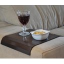 Ver imagem 1 de Kit 2 Esteira Flex Para Braço De Sofá Com Porta Copos Tabaco