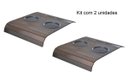 Ver imagem 2 de Kit 2 Esteira Flex Para Braço De Sofá Com Porta Copos Tabaco