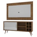 Ver imagem 1 de Rack Enzo com Painel Gênesis Canela com Off White - Mirarack