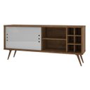Ver imagem 5 de Rack Enzo com Painel Gênesis Canela com Off White - Mirarack