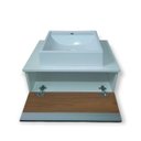 Ver imagem 3 de Gabinete Armário Suspenso Banheiro Com Cuba/pia Montado