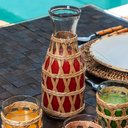 Ver imagem 6 de Jarra e Copos Wolff Vidro Sisal 5pçs Garrafa para Suco 800ml Copos Baixos 320ml