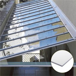 Kit Policarbonato Compacto Cristal 3mm 2,00m X 3,00m - Perfis Naturais - 3
