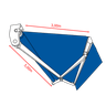 Toldo Articulado - 5,00m x 3,00m - Lona PVC Azul Reno - 3