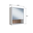 Ver imagem 6 de Conjunto Gabinete de Coluna 01 Porta e Armário com Espelho para Banheiro Slim Nova Móbile sem Cuba