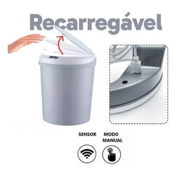 Lixeira Inteligente 5l com Abertura Automática Sensorial - 3