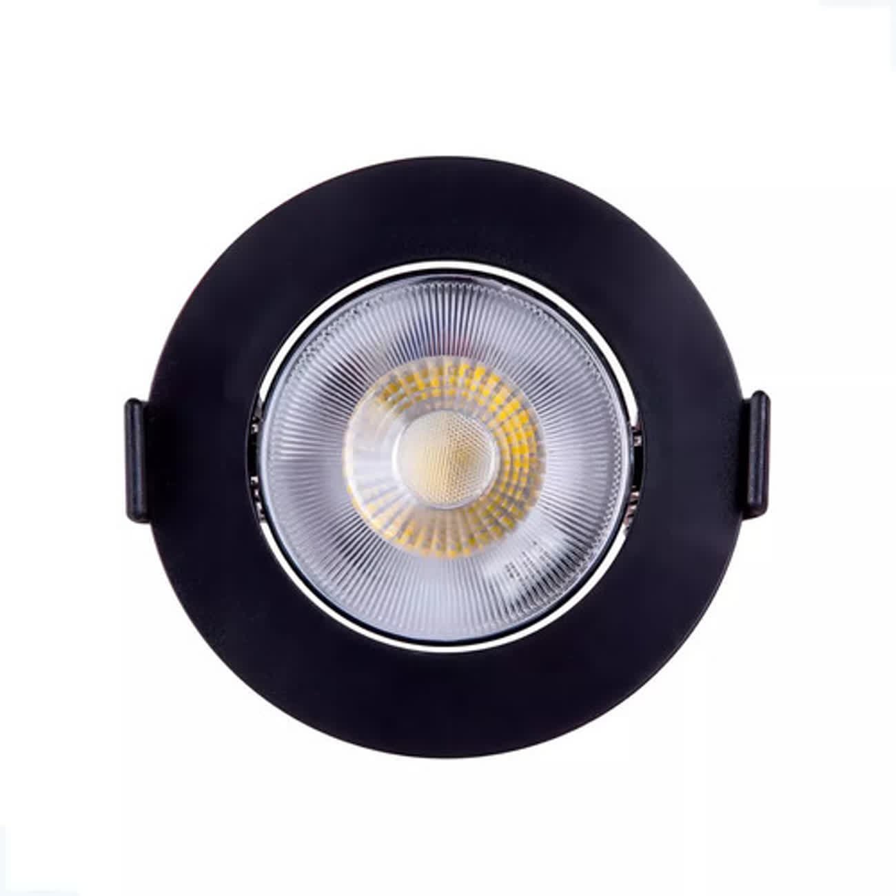 Kit 10 Spot Led Preto 5w 6000k Redondo 90x90 Mm Embutir - 2