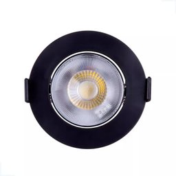 Kit 10 Spot Led Preto 5w 6000k Redondo 90x90 Mm Embutir - 2