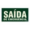 Placa S12 - Saida de Emergência 10cm x 20cm - 1