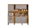 Ver imagem 2 de Armário de Cozinha 6 Portas 2 Gavetas Catar Cinamomo/off White