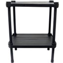 Ver imagem 5 de Estante de Plástico Modular Multiuso 2 Prateleiras 1 Torre Preta Montável 26 Kg Qualyplas 2 PRATELEI