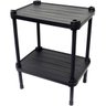 Estante de Plástico Modular Multiuso 2 Prateleiras 1 Torre Preta Montável 26 Kg Qualyplas 2 PRATELEI - 2