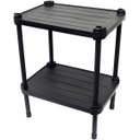 Ver imagem 2 de Estante de Plástico Modular Multiuso 2 Prateleiras 1 Torre Preta Montável 26 Kg Qualyplas 2 PRATELEI