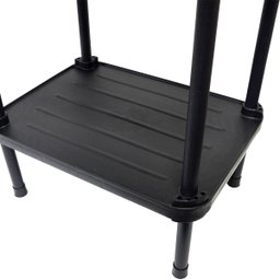 Estante de Plástico Modular Multiuso 2 Prateleiras 1 Torre Preta Montável 26 Kg Qualyplas 2 PRATELEI - 4