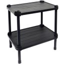 Ver imagem 1 de Estante de Plástico Modular Multiuso 2 Prateleiras 1 Torre Preta Montável 26 Kg Qualyplas 2 PRATELEI