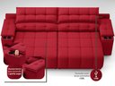 Ver imagem 3 de Sofá com Porta Copos e Carregador Usb Retrátil e Reclinável Samurai 2,00m Velosuede Vermelho -