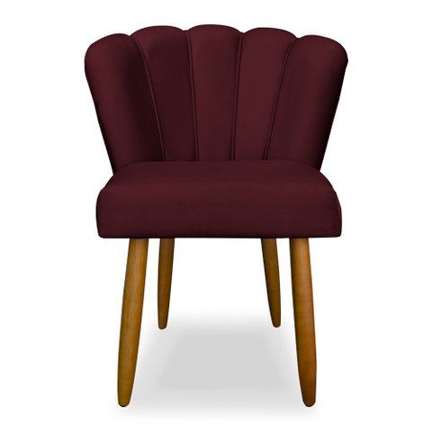 Cadeira de Jantar Moderna Flor - Balaqui Decor Cor:bordo