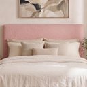 Ver imagem 2 de Cabeceira Painel Suspenso Casal 140 cm Luna Retangular Boucle Rosa Artte