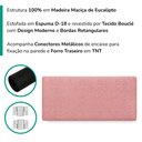 Ver imagem 5 de Cabeceira Painel Suspenso Casal 140 cm Luna Retangular Boucle Rosa Artte