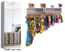 Ver imagem 2 de Sapateira com Espelho Linda + 2 Araras de 60cm