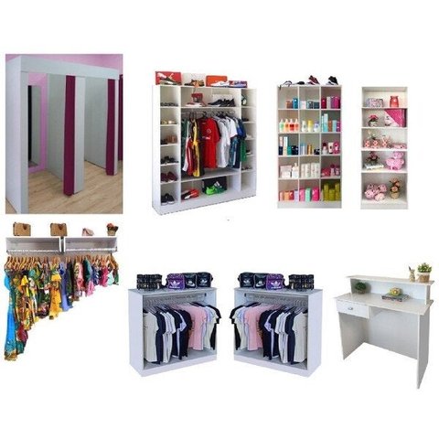 Expositores para Loja de Roupas Magia Móveis 9 Peças S395