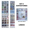 Kit 5 Expositores para Loja: 1 Colméia Ana + 2 Bia + 2 Liz Magia Móveis - 2