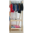 Ver mais imagens de Arara Madeira com Cabideiro Metal 70cm = kit 2 peças