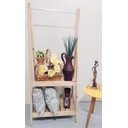Ver imagem 4 de Arara Madeira com Cabideiro Metal 70cm = kit 2 peças