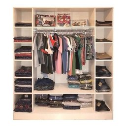 Kit Closet Armário Colméia Cabideiro Prateleira = 4 Armários - Branco - 8