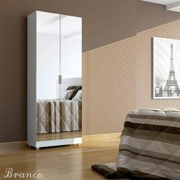 Sapateira Sem Espelho + Sapateira Espelho + Arara + Livreiro - Branco - 5