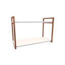 Ver imagem 1 de Nicho Industrial 2 Prateleiras Bahamas Ferro Cobre Tampo Branco 60cm