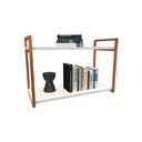 Ver imagem 2 de Nicho Industrial 2 Prateleiras Bahamas Ferro Cobre Tampo Branco 60cm