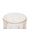 Cj 6 Copos de Vidro Alto Diamond Transparente C/Fio de Ouro 350ml Lyor - 3