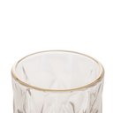 Ver imagem 3 de Cj 6 Copos de Vidro Alto Diamond Transparente C/Fio de Ouro 350ml Lyor